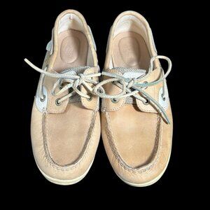 Sperry Top Siders Shoes Women's Size 7.5M Koi fish Core Linen/Oat Model STS95589